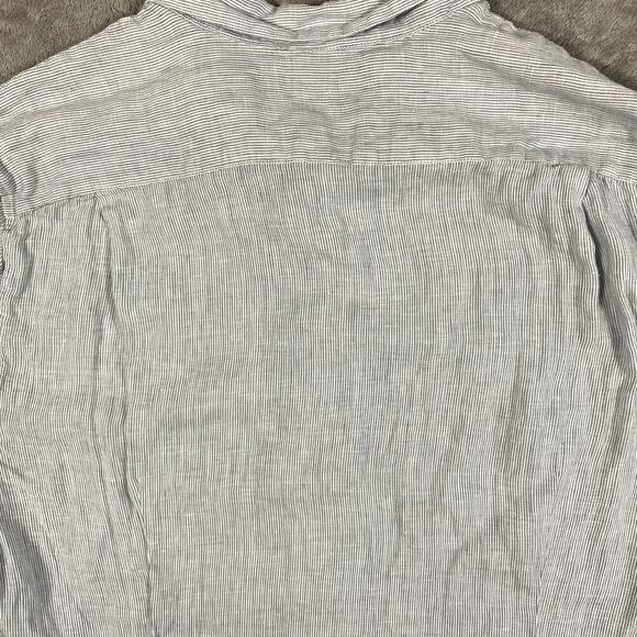 Vince Men's XL Classic Fit Striped Button Up 100% Linen Quiet Luxury - Picture 6 of 10